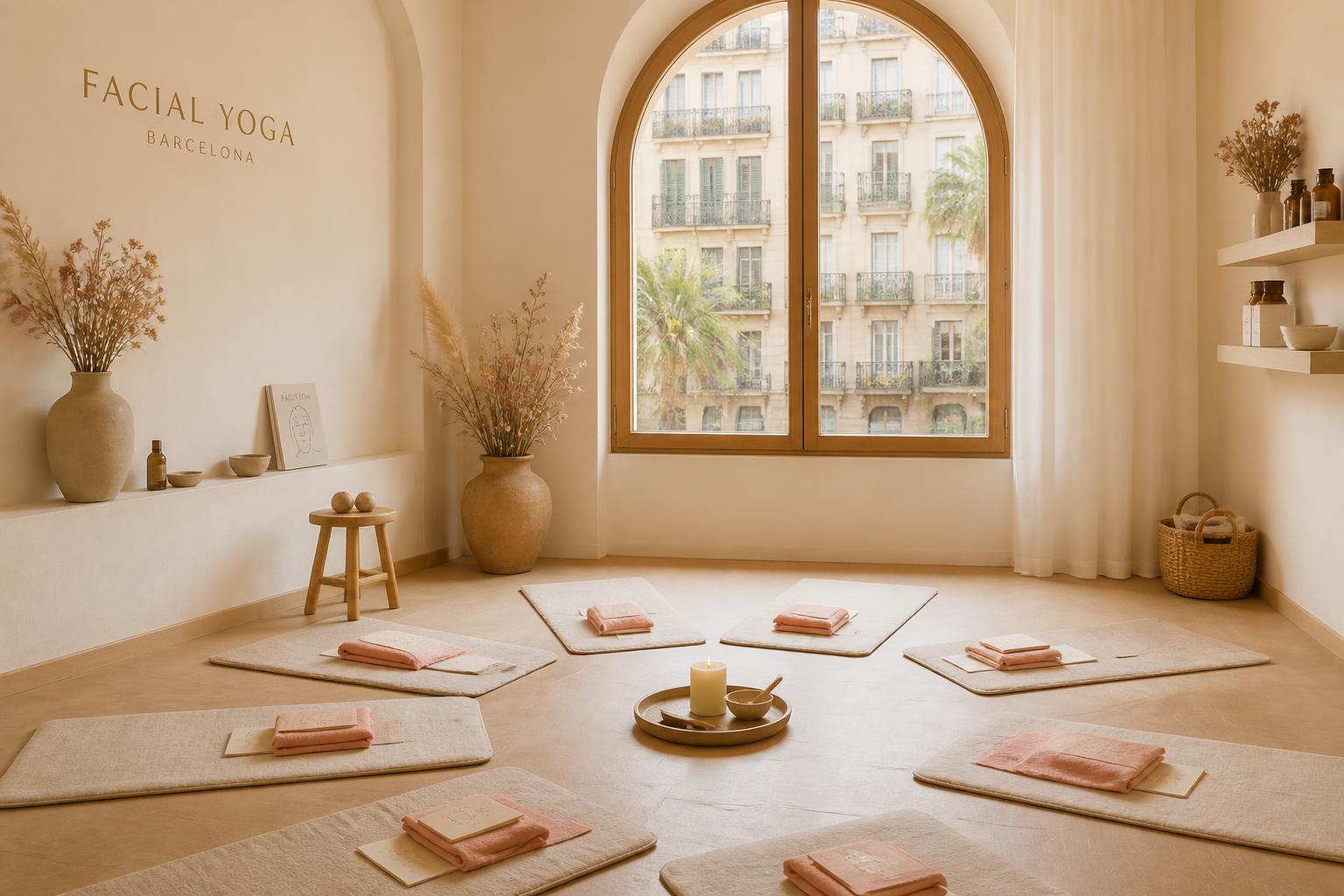 Sala de talleres de yoga facial en Barcelona